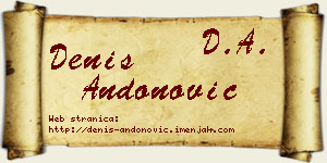 Denis Andonović vizit kartica